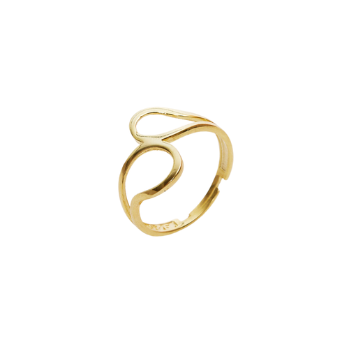 Spero London Intercepting Circles New Sterling Silver Ring In Gold