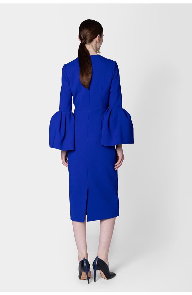 Roksanda Margot Round Neck Long Sleeve Midi Dress, Alternate, color, Iris