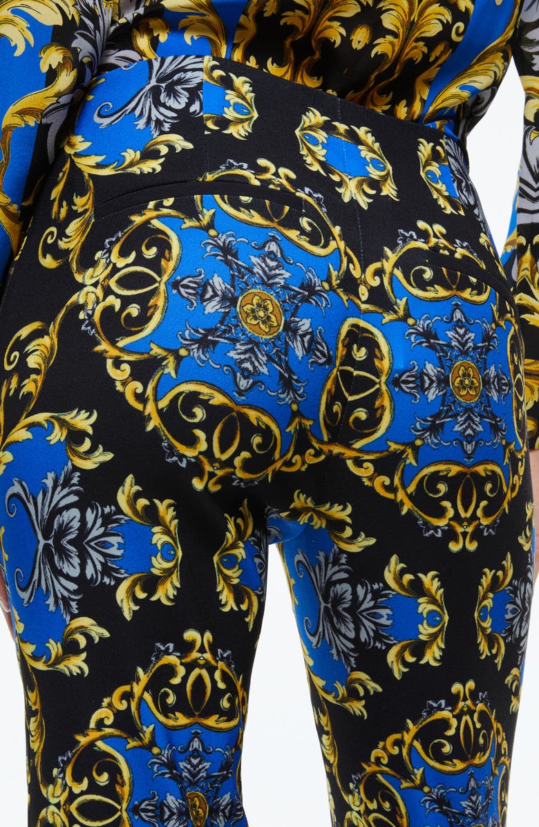 Alice + Olivia Teeny Tapestry Print Flare Bootcut Pants, Alternate, color,