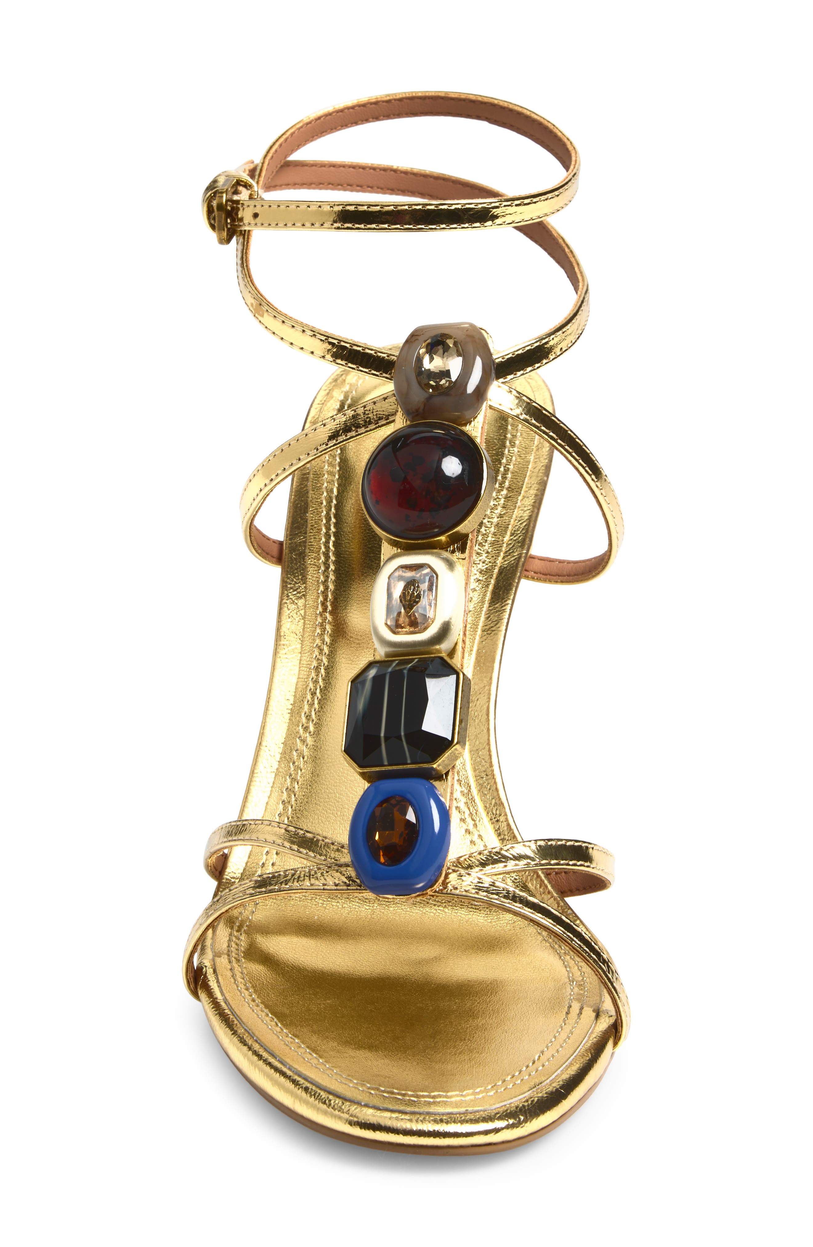 Loulou Leather Sandal, Alternate, color, GOLD