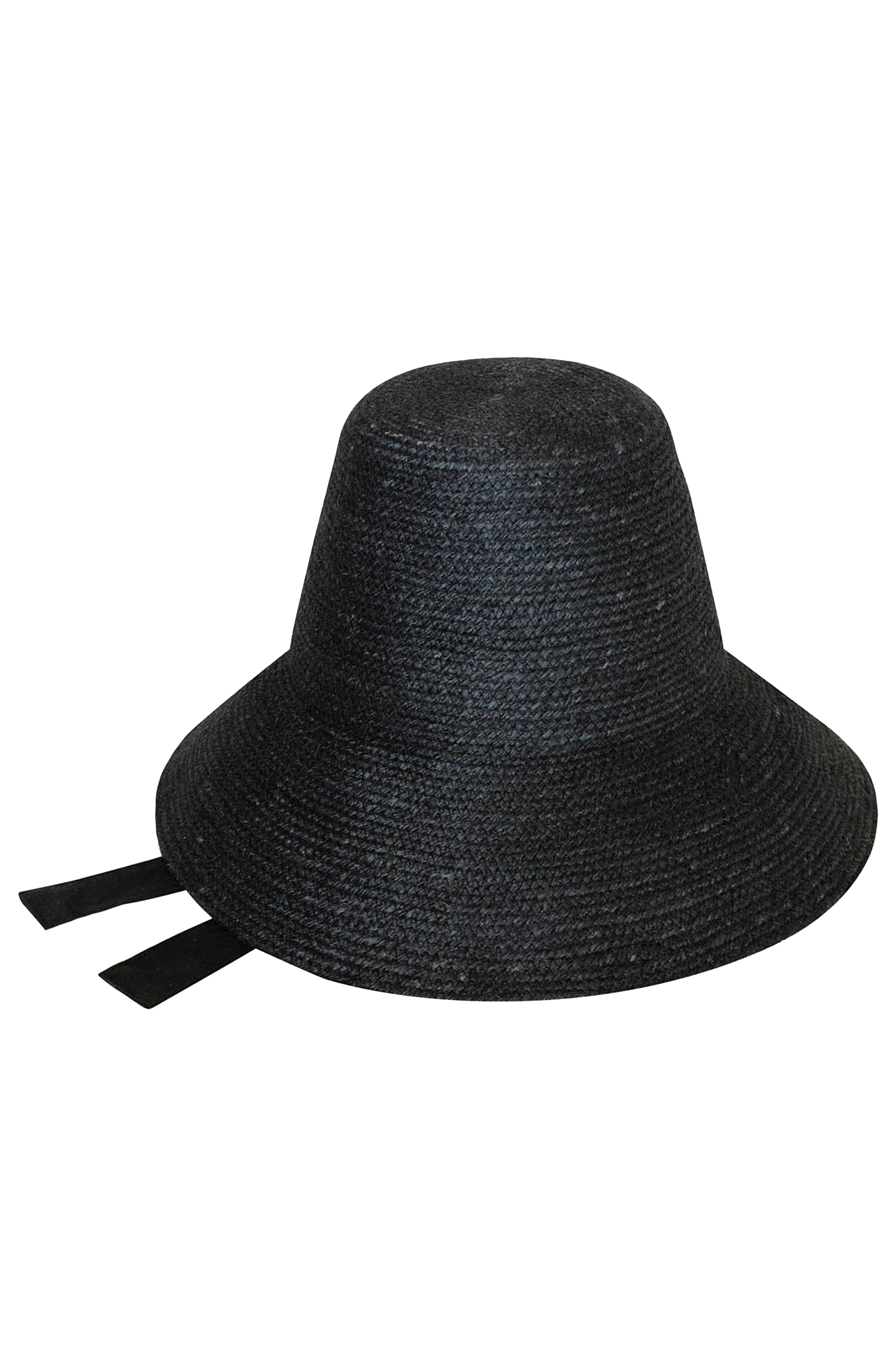 Brunna.co The Meg Jute Straw Hat In Black