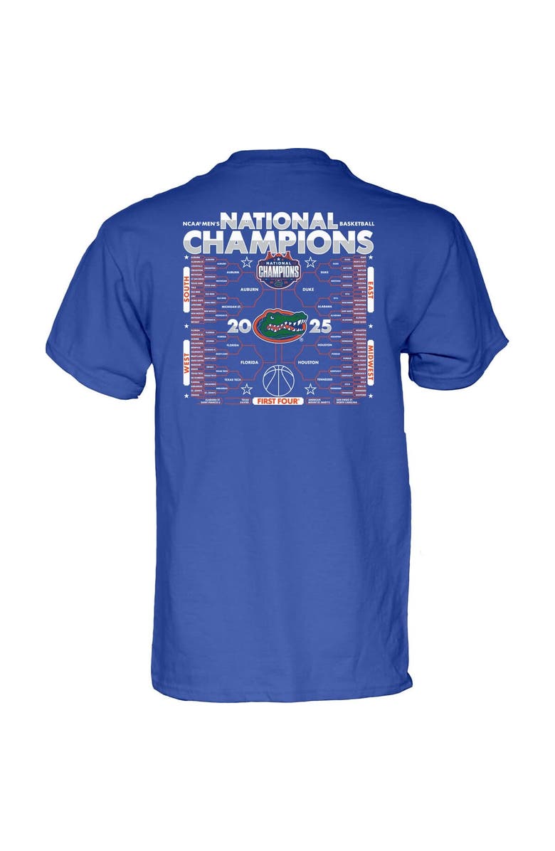 BLUE 84 Men's Blue 84 Royal Florida Gators 2025 NCAA Men's Basketball National Champions Bracket T-Shirt, Alternate, color, 