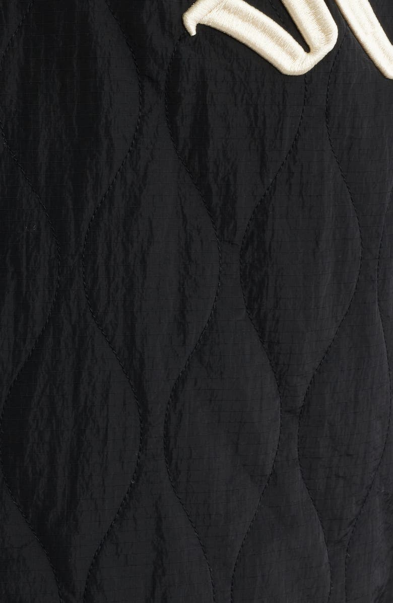 CRIMINAL DAMAGE 3D Logo Quilted Jacket, Alternate, color, Black