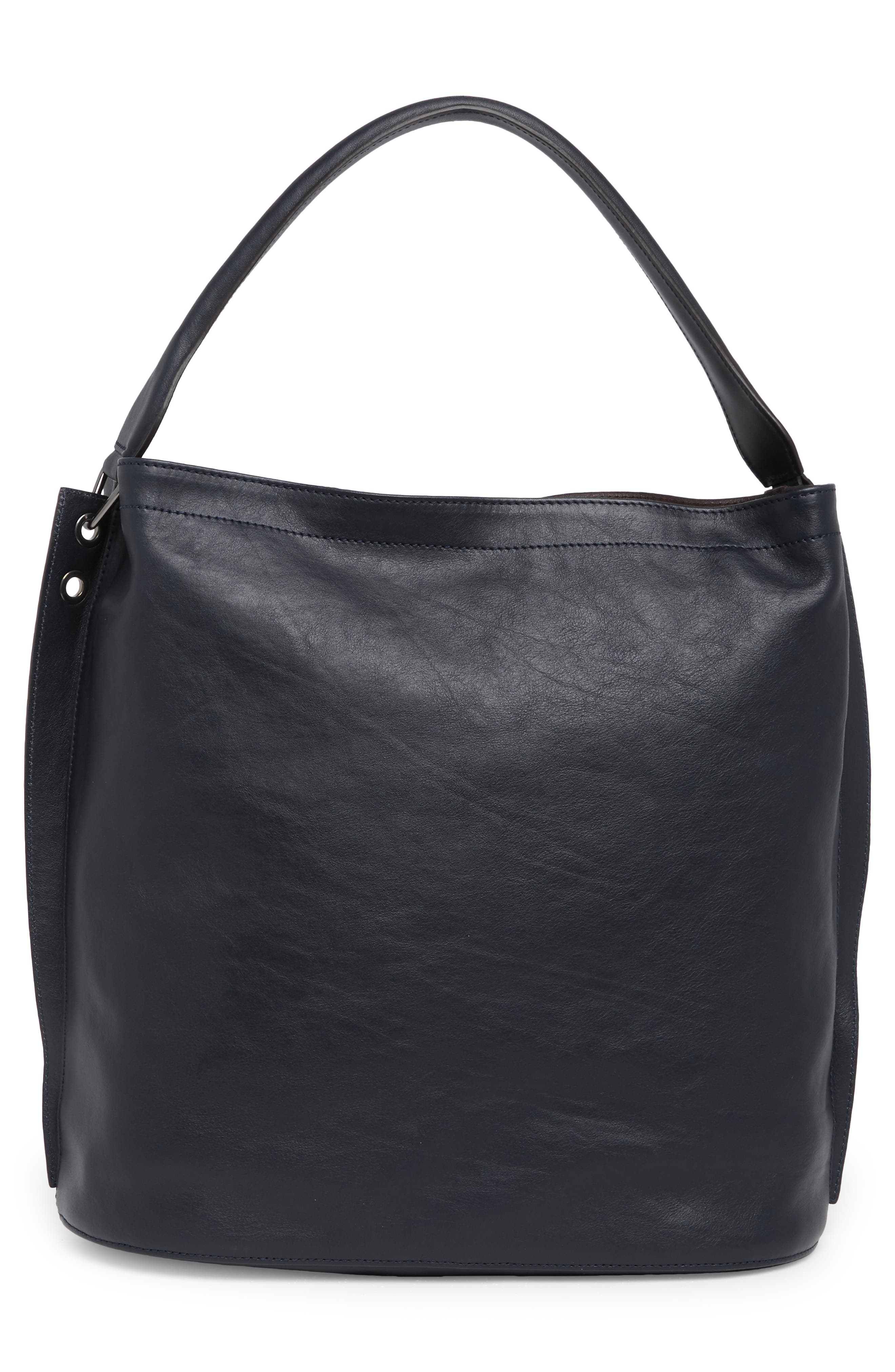 Longchamp Leather Hobo Bag, Alternate, color, 