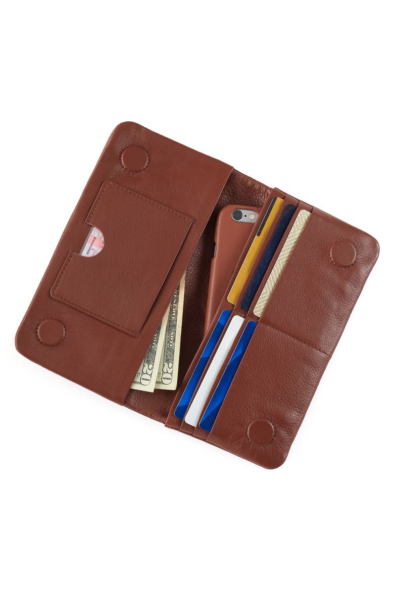 Lumen Leather Continental Bifold Wallet, Alternate, color, COCOA BEAN