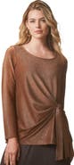 Jessica London Shimmery Side-Gathered Tunic