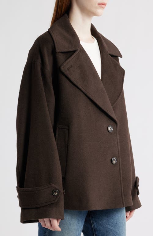 Bernardo Single Breasted Crop Coat In Brown