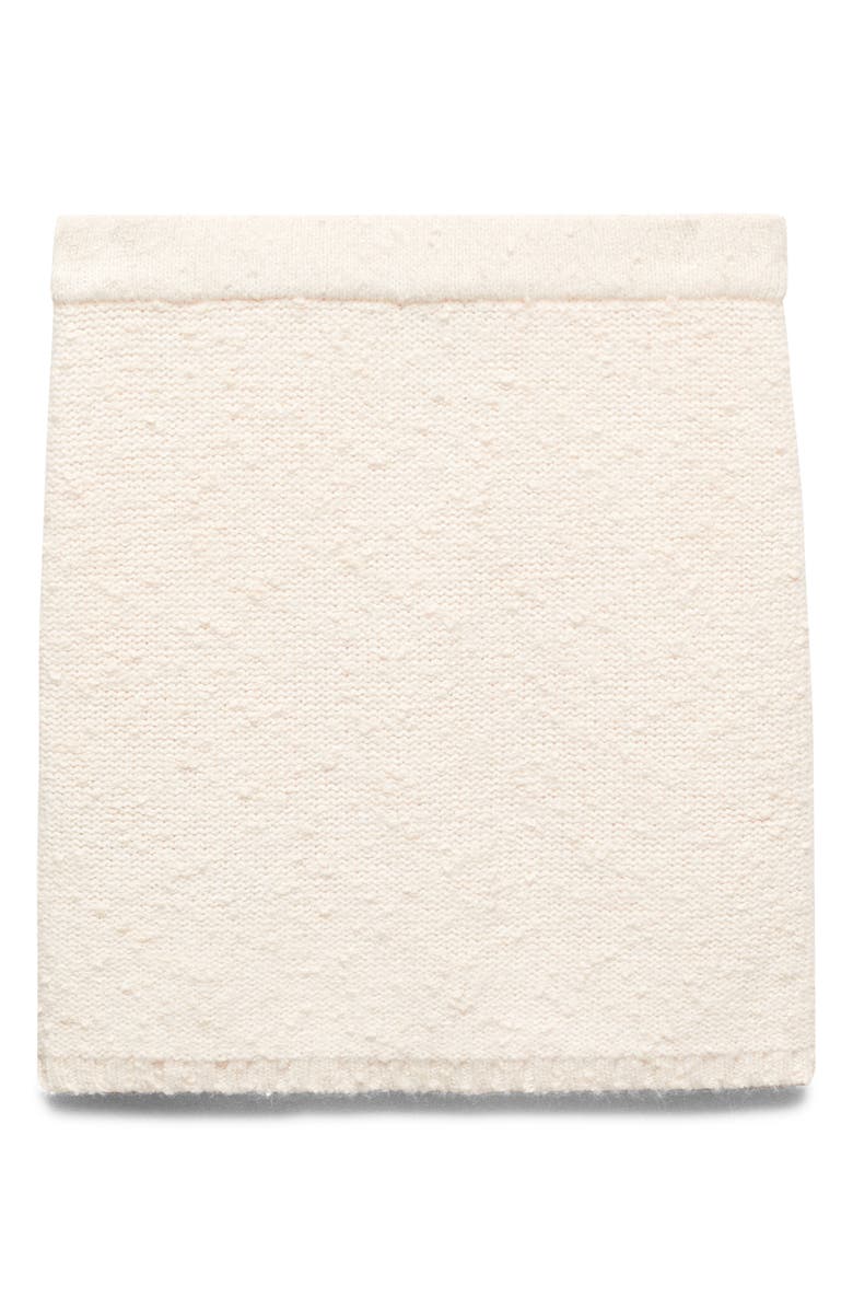 MANGO Textured Sweater Miniskirt, Main, color, 