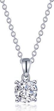 Lafonn 4-Prong Solitaire Pendant Necklace