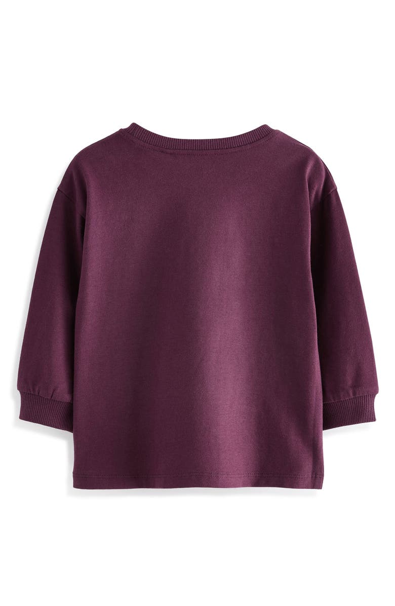 NEXT Kids' Bow Embellished Long Sleeve Cotton T-Shirt, Alternate, color, 