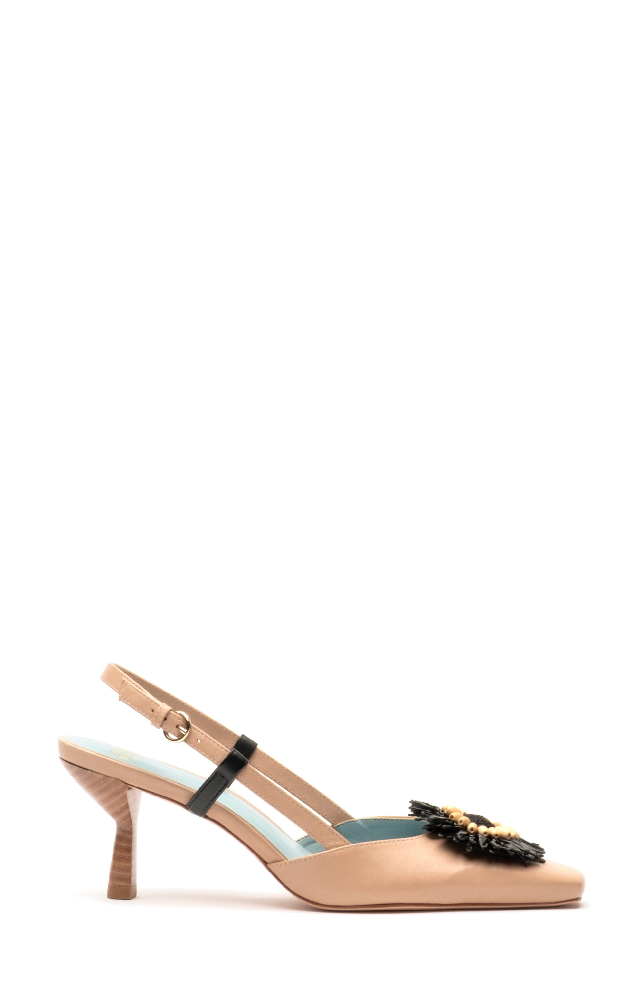 Frances Valentine Liza Water Resistant Raffia Slingback Pump, Alternate, color, 