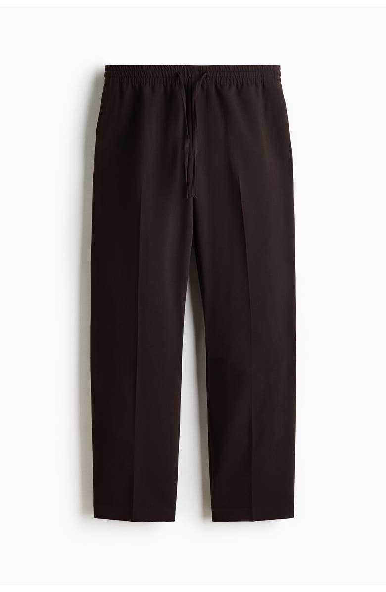 H&M Relaxed Fit Trousers, Main, color, Dark Brown