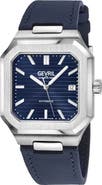 GEVRIL Grand Concourse Automatic Leather Strap Watch, 40mm