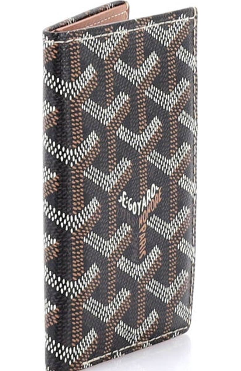 Pre-Owned Goyard Saint Pierre Card Case Coated Canvas, Alternate, color, Black