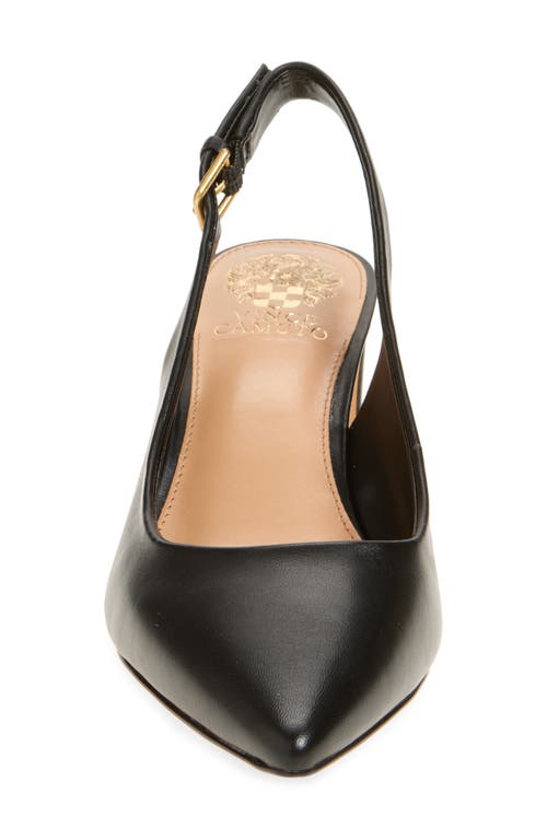 Vince Camuto Hamden Pointed Toe Slingback Pump In Black Deluxe Nappa Le