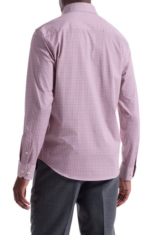 Bugatchi Jules Ooohcotton® Medallion Print Button-down Shirt In Orange