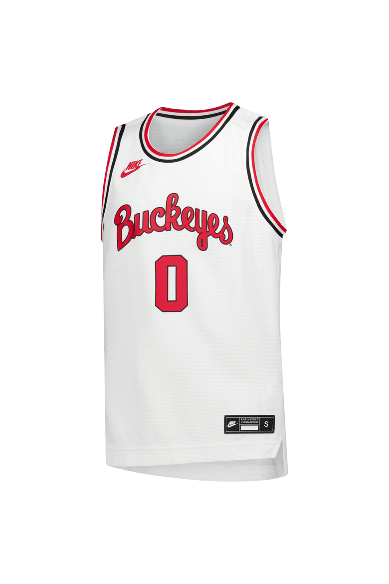 Youth Nike White Ohio State Buckeyes Replica Basketball Jersey, Alternate, color, White