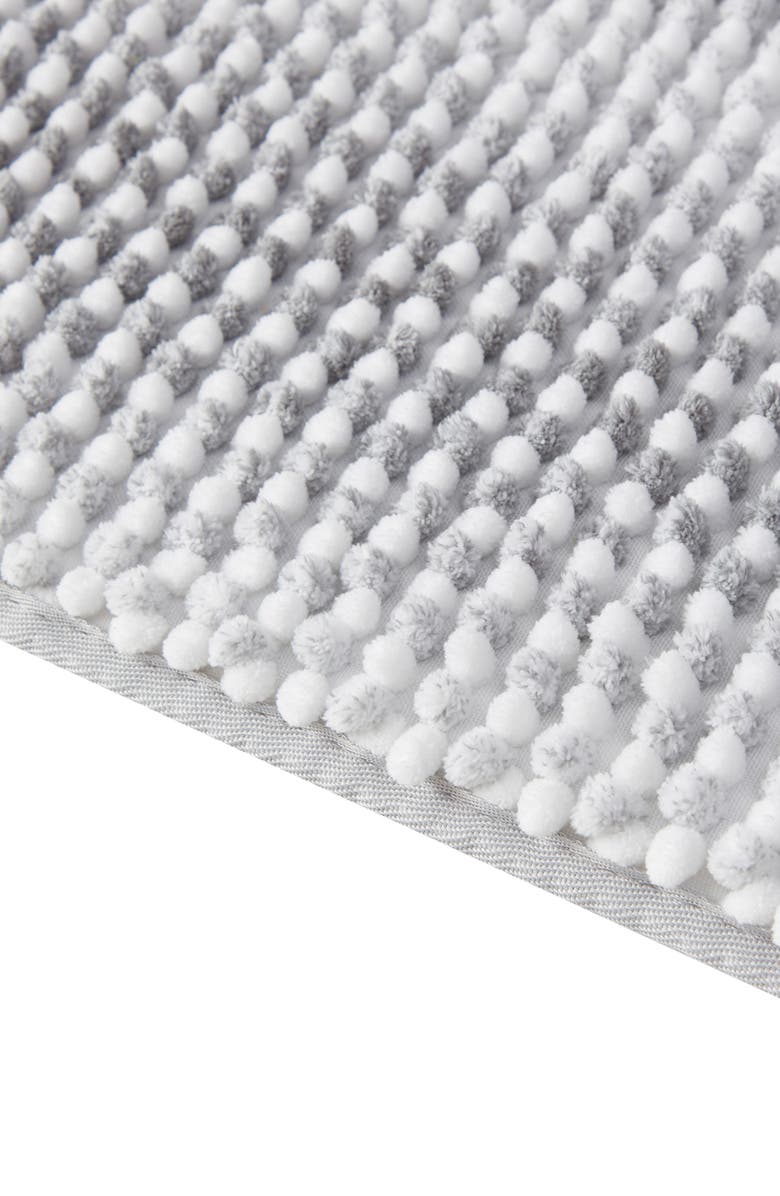 VCNY HOME Heathered Stripe Memory Foam Bath Rug, Alternate, color, Grey