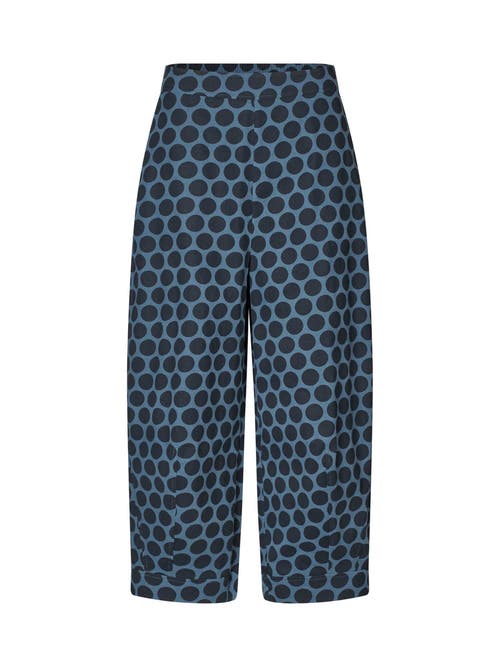 Masai Copenhagen Cropped Velvet Wide Leg Pants In Blue