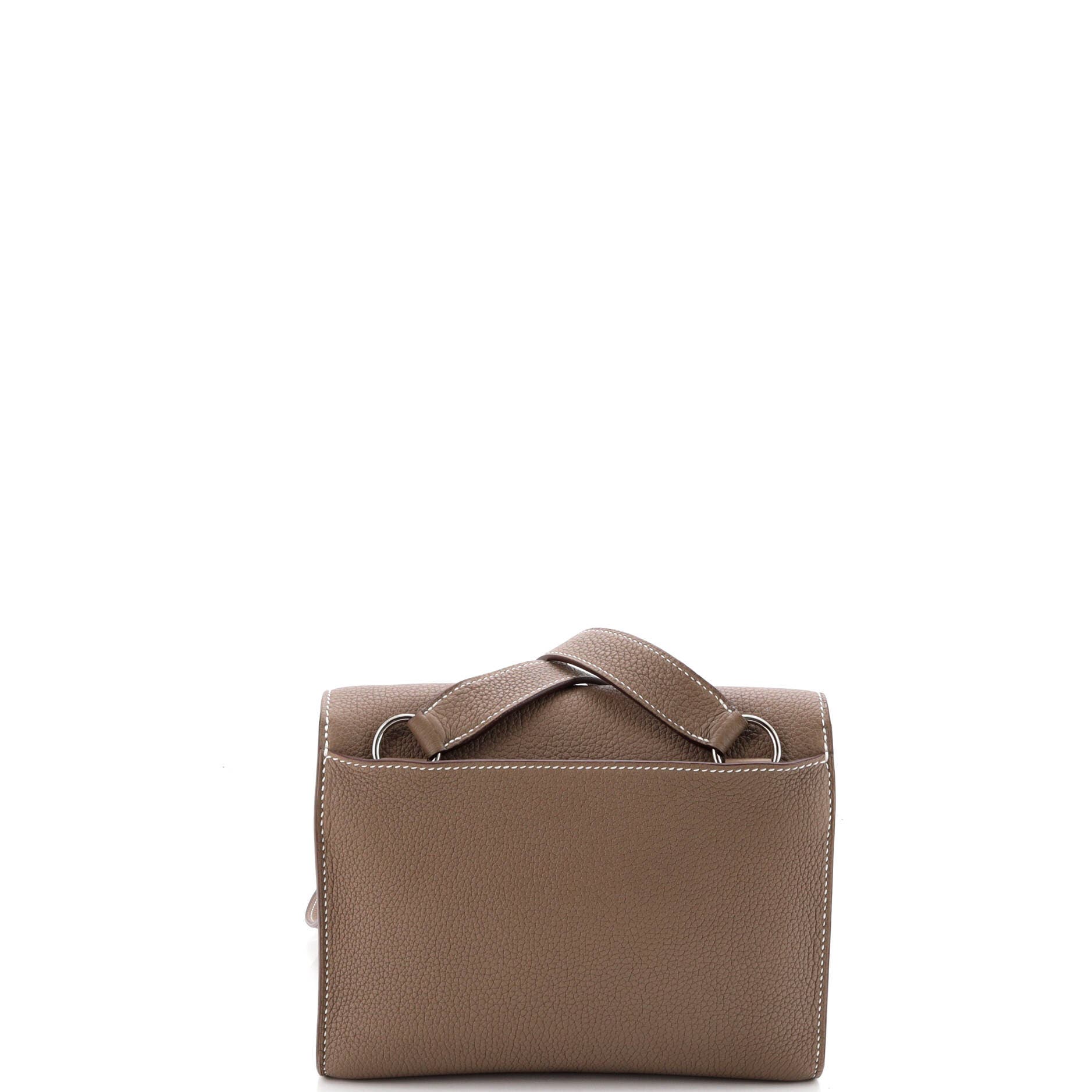 Pre-Owned Hermes Sac a Depeches Messenger Bag Togo 21, Alternate, color, Etoupe