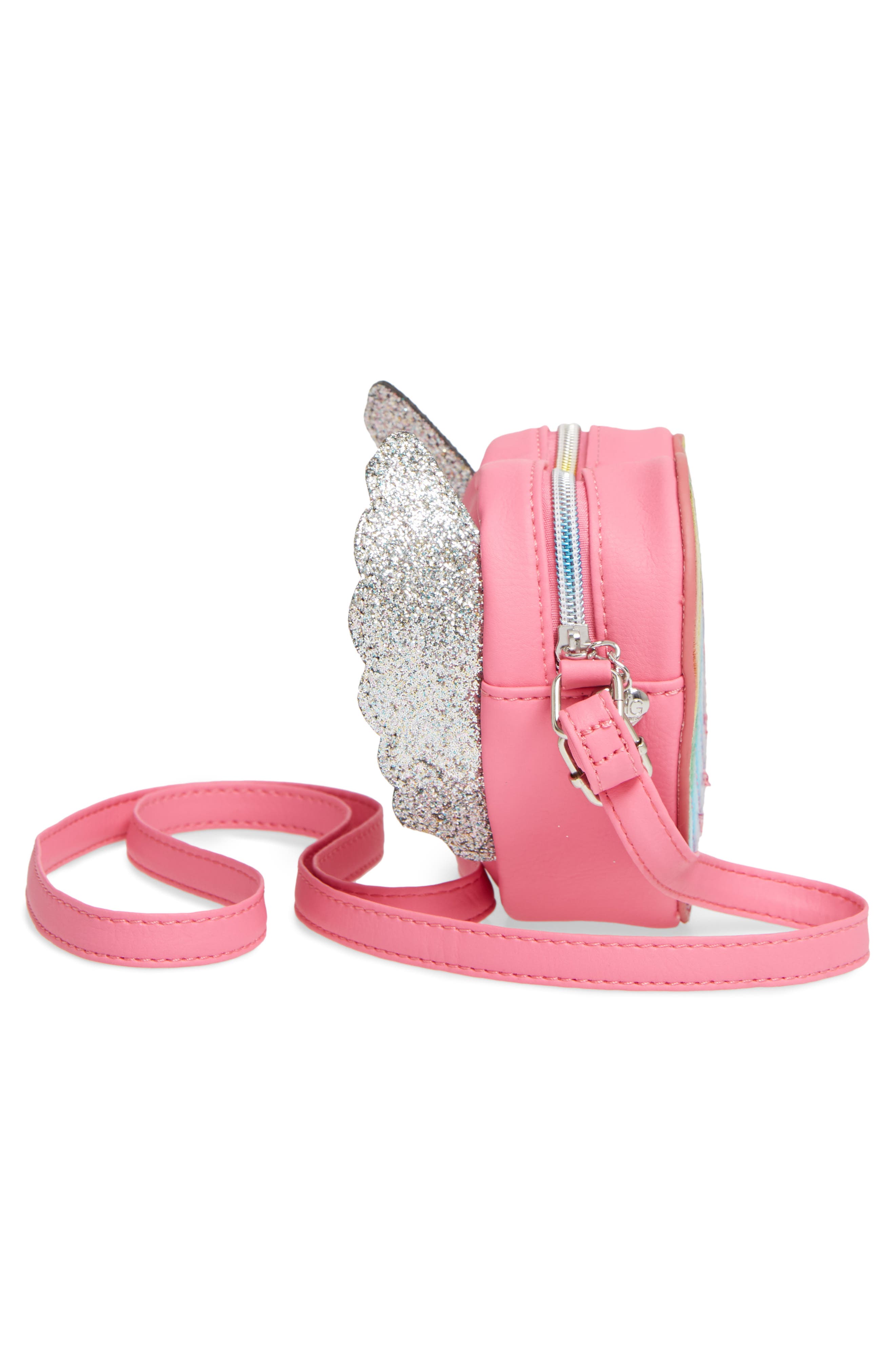 OMG Accessories OMG Rainbow Flying Heart Crossbody Bag, Alternate, color, 