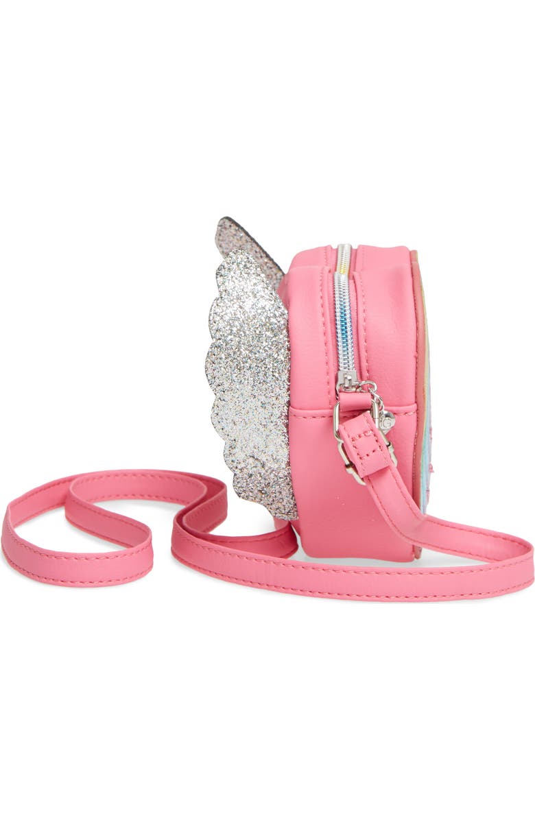 OMG Accessories OMG Rainbow Flying Heart Crossbody Bag, Alternate, color,