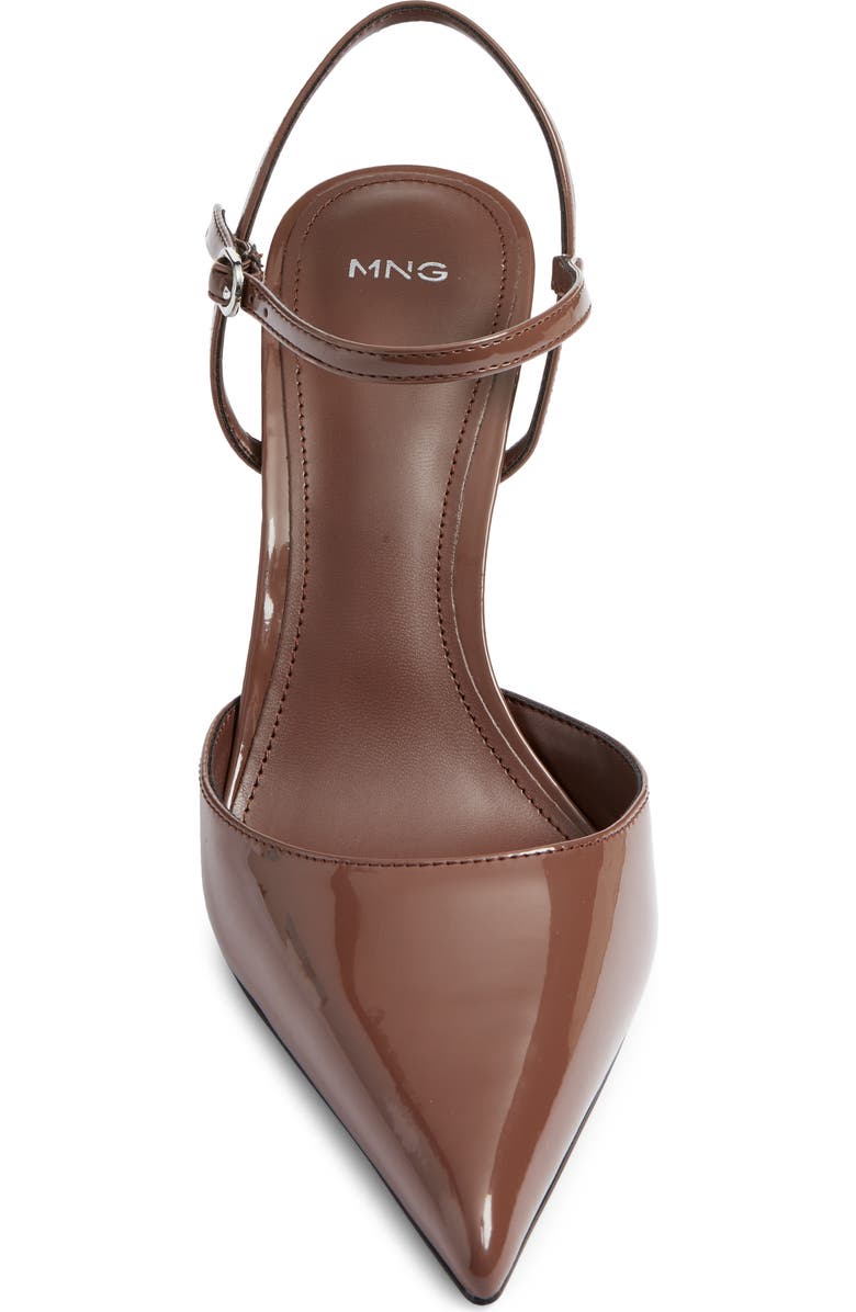 MANGO Glitty Ankle Strap Pump, Alternate, color, Light/ Pastel Brown