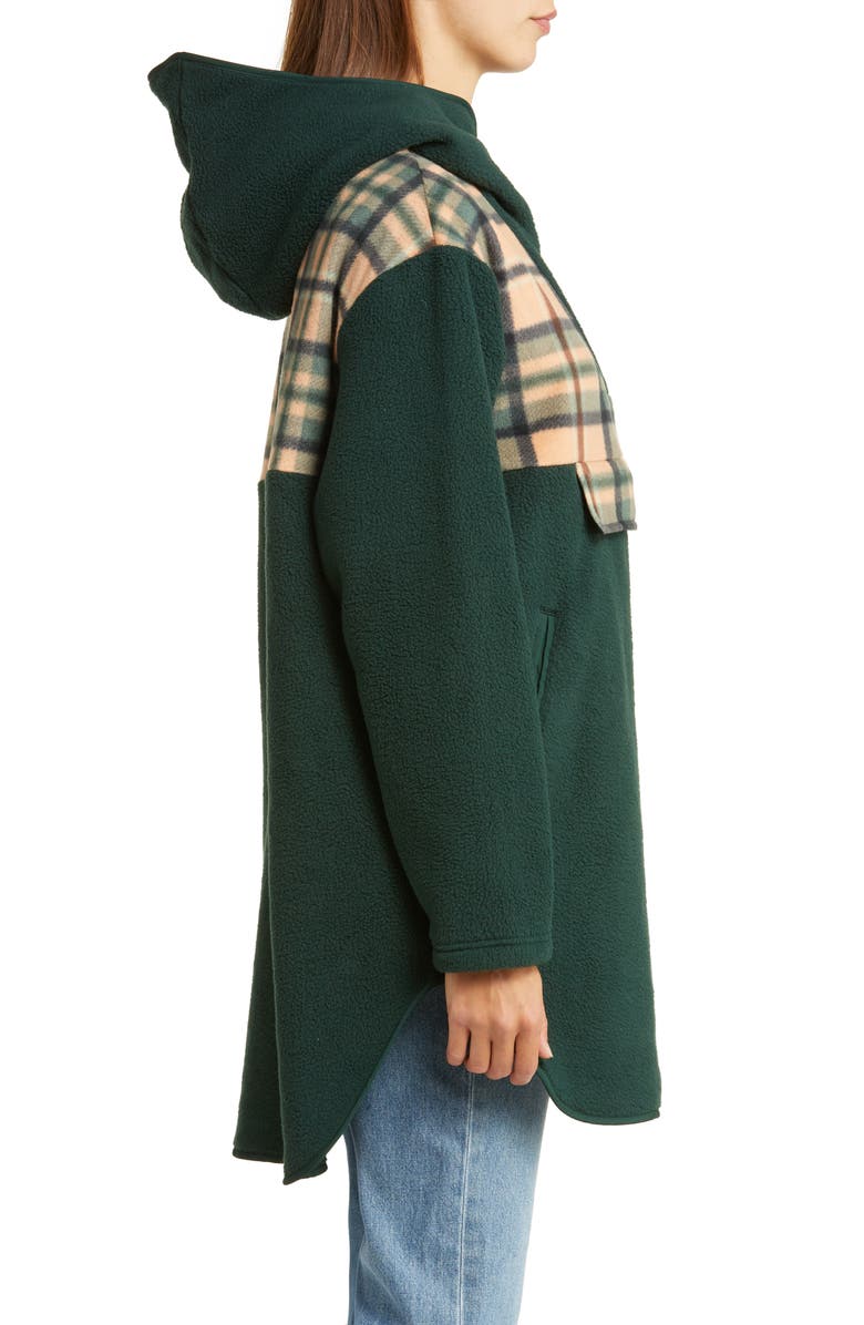 Picture Organic Clothing Oskoy Quarter Zip Hooded Fleece Pullover, Alternate, color, 