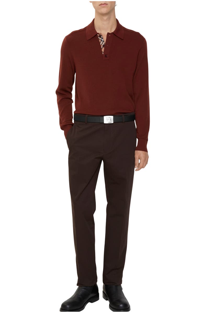 Burberry Cotton Chinos, Main, color, Clove Brown