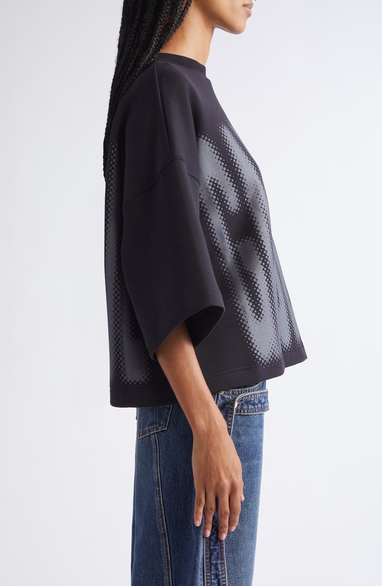 Jean Paul Gaultier Boxy Logo Crop Graphic T-Shirt, Alternate, color, Black/ Dark Grey