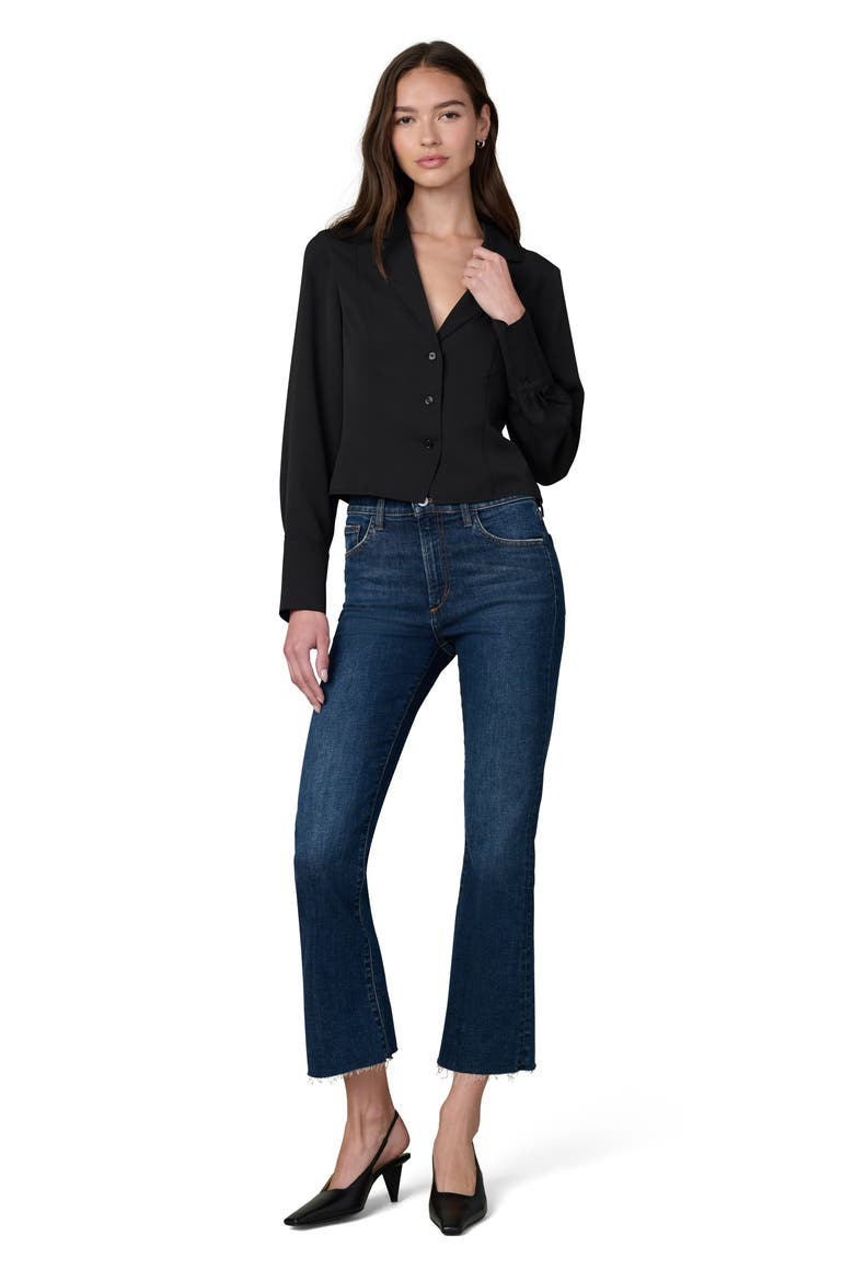 The Callie Raw Hem Crop Bootcut Jeans, Alternate, color, SERENADE