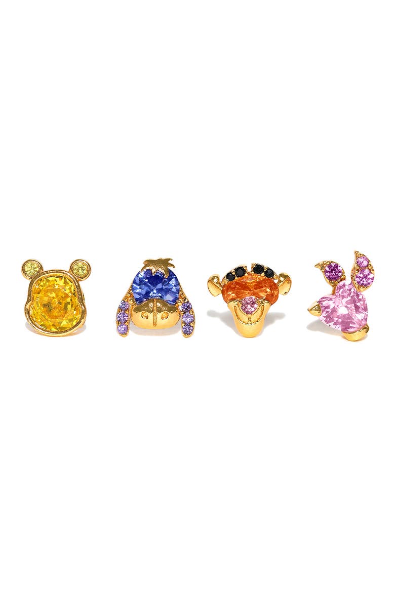 Disney Welcome to Hundred Acre Woods Set of 2 Mismatched Stud Earrings, Main, color, GOLD