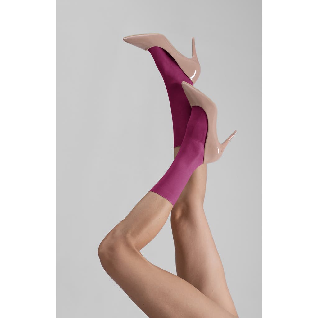 LECHERY® 2-Pack Lustrous Silky Sheer Crew Socks in Pink  product