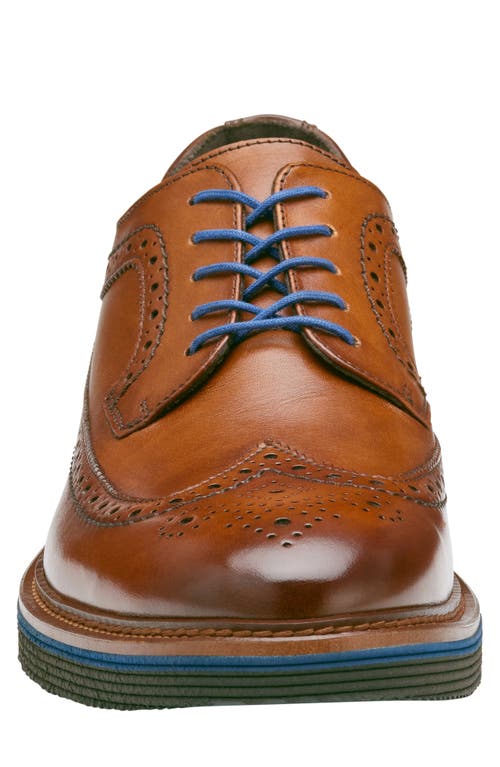 Johnston & Murphy Collection Jenson Wingtip Derby In Tan European Calfskin