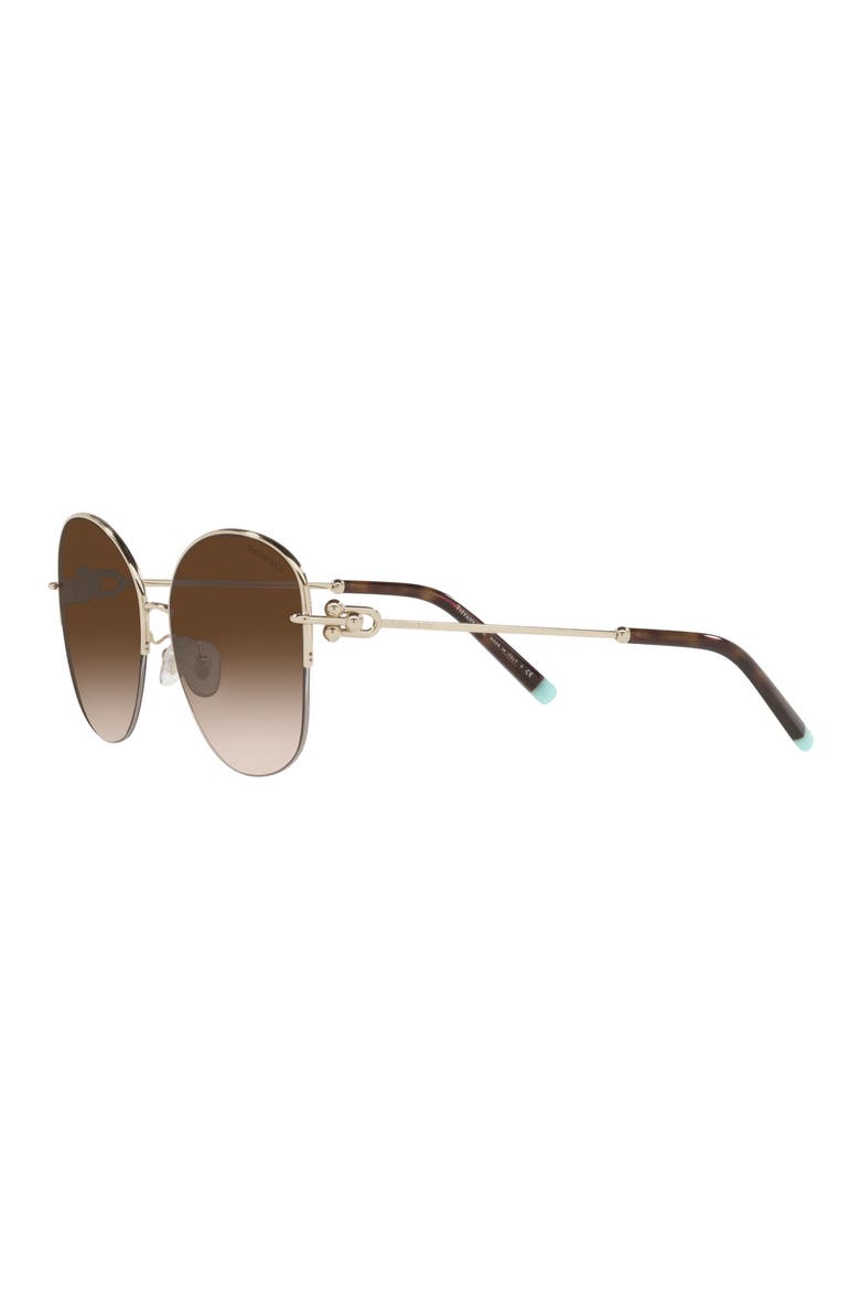 58mm Gradient Pillow Sunglasses, Alternate, color, PALE GOLD