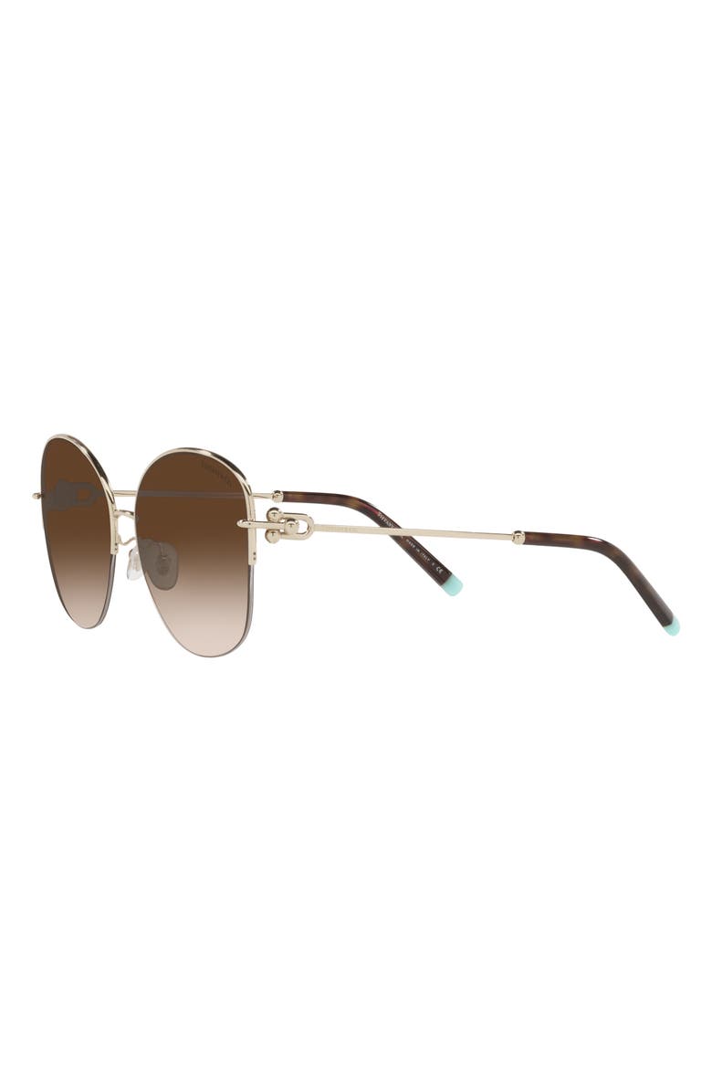 Tiffany & Co. 58mm Gradient Pillow Sunglasses, Alternate, color, Pale Gold
