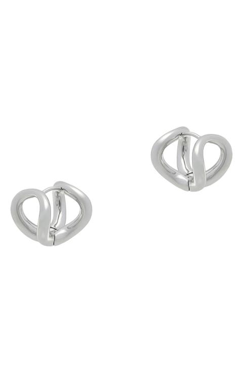 Phoebe Parallel Lines Huggie Earrings