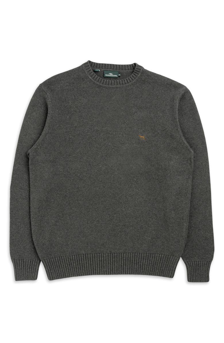 Rodd & Gunn Crewneck Cotton Sweater, Alternate, color, Charcoal