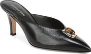 Veronica Beard Cabochon Leather Pointed Toe Mule