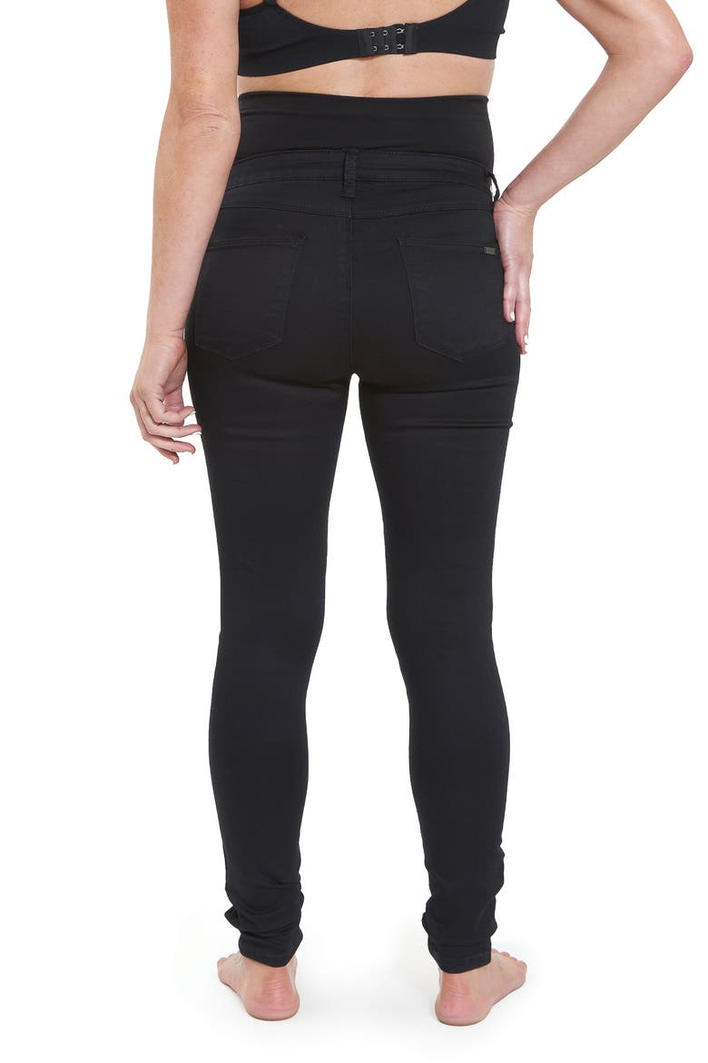 Rebel Skinny Leg  Maternity Denim Jegging, Alternate, color, Black