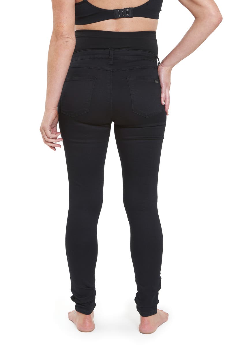 Ripe Maternity Rebel Skinny Leg Maternity Denim Jegging, Alternate, color, Black