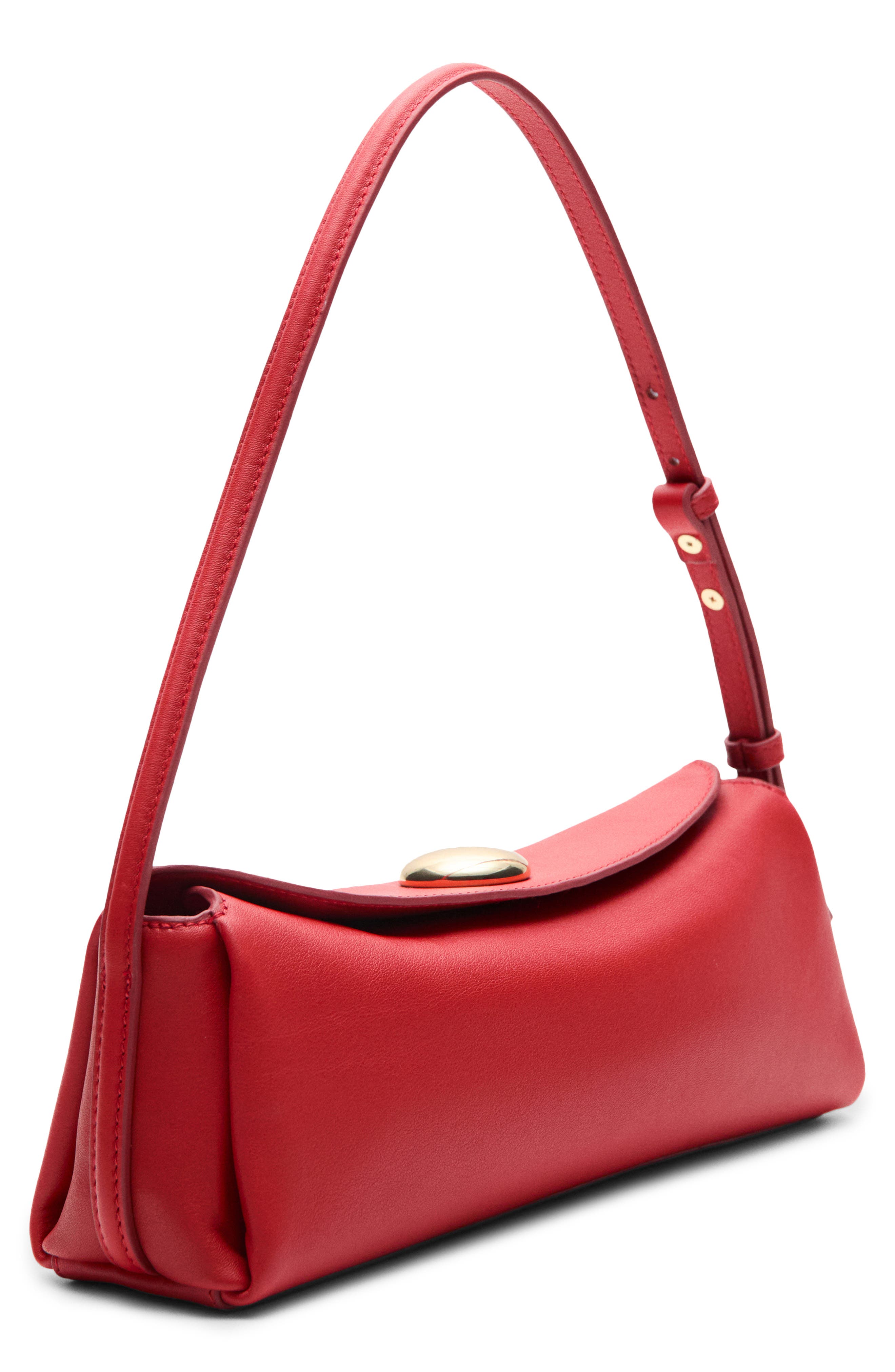 MANGO Leather Shoulder Bag, Alternate, color, 