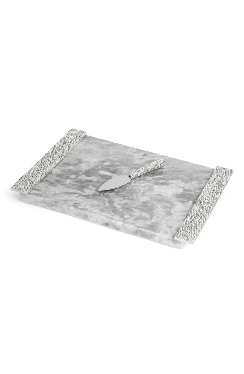 Michael Aram Shagreen Cheese Board & Spreader, Alternate, color, Silver