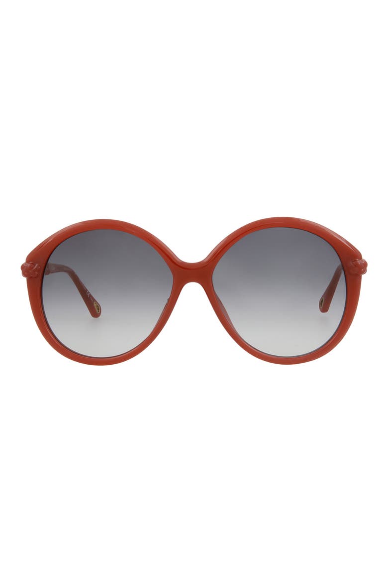 58mm Oversized Core Sunglasses, Main, color, ORANGE ORANGE GREY
