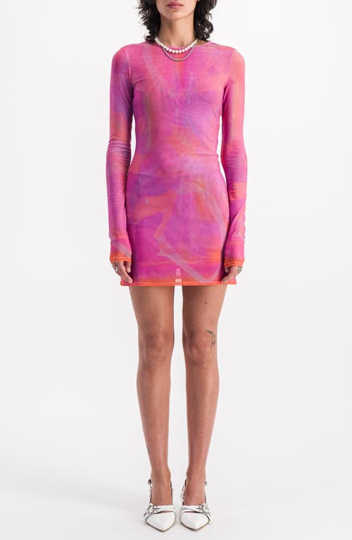 Saemdi Mini Mesh Dress In Pink