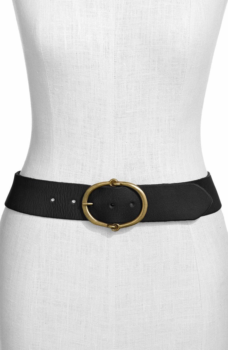 Lauren Ralph Lauren Leather Belt, Main, color,