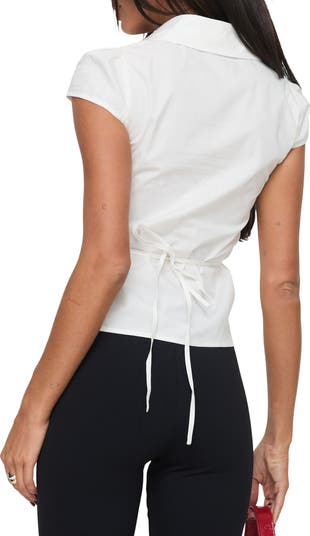 Arianwyn Cap Sleeve Button-Up Shirt
