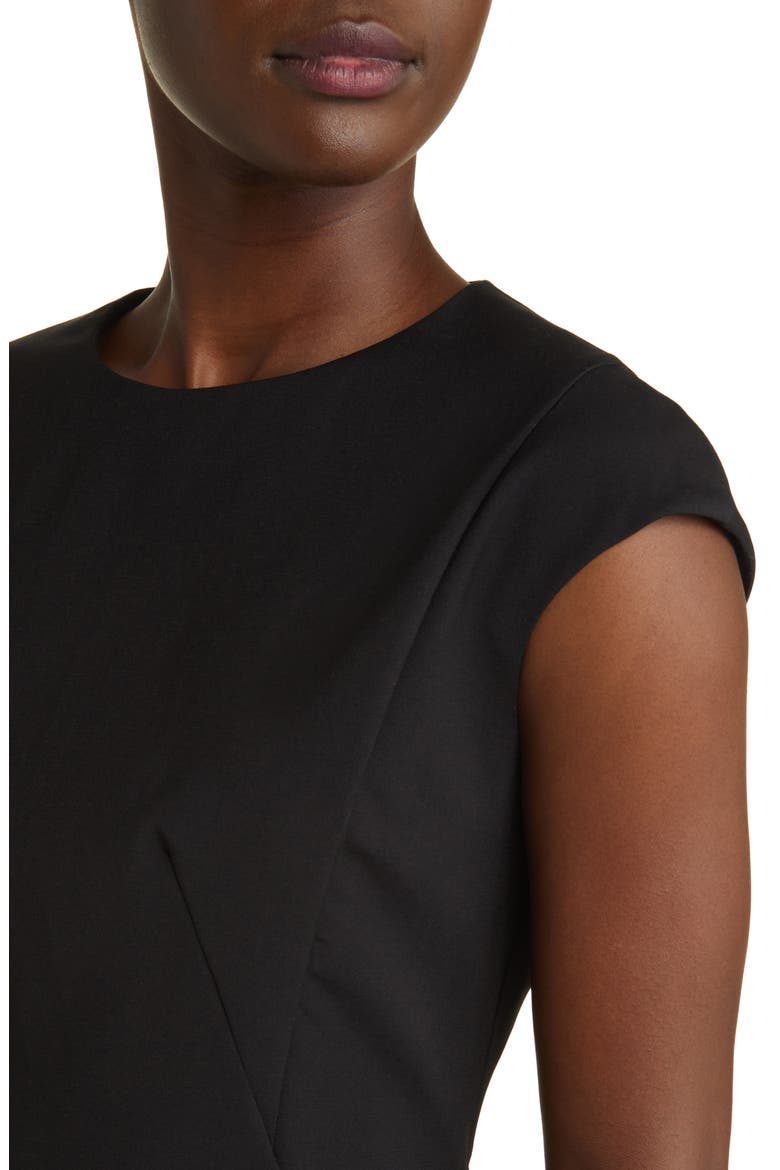 Dironah Virgin Wool Sheath Dress, Alternate, color, BLACK