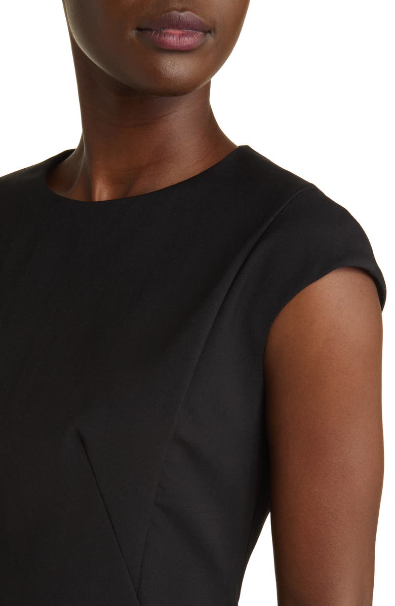 BOSS Dironah Virgin Wool Sheath Dress, Alternate, color, Black