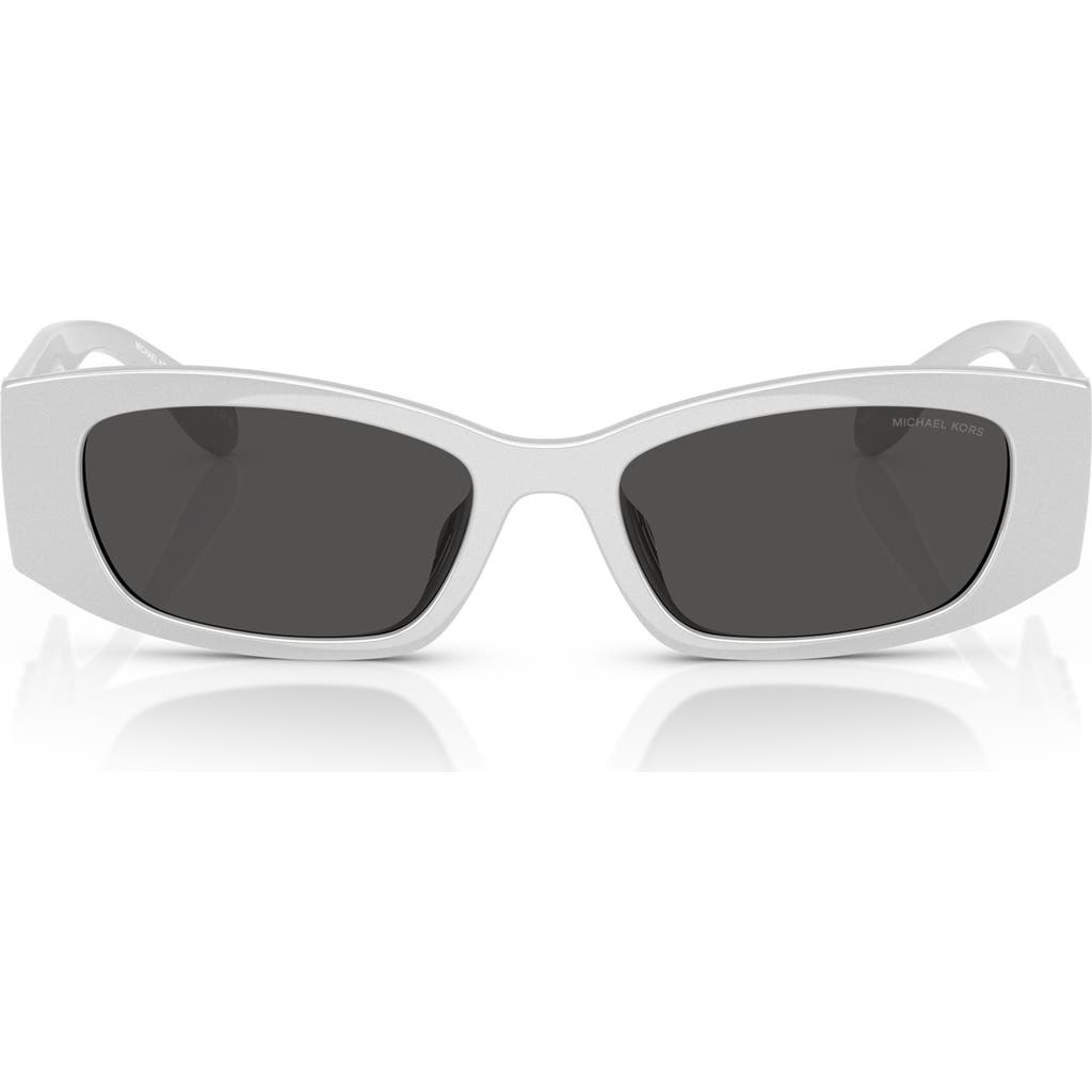 Michael Kors 52mm Irregular Sunglasses In White